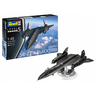 KIT PARA MONTAR REVELL AVIÃO LOCKHEED SR-71 A BLACKBIRD 1/48 206 PEÇAS REV 04967